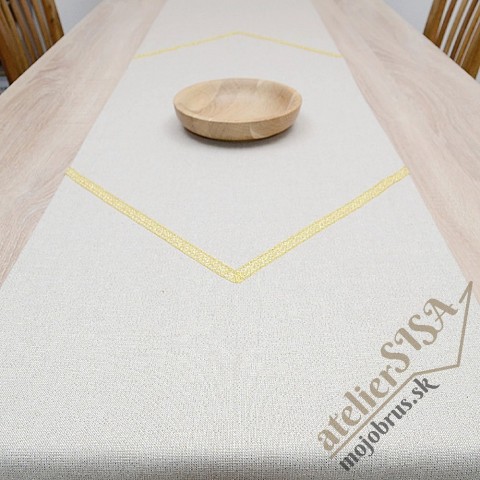 slávnostná štóla GOLD - behúň s lurexom