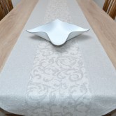 Vianočný obrus behúň SILVER ORNAMENT - ornamenty na obruse