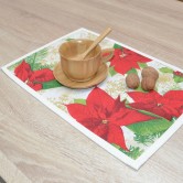 Vianočné prestieranie pod taniere POINSETTA