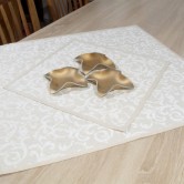 Sviatočný obrus štvorec GOLD ORNAMENT - ornament na obruse 